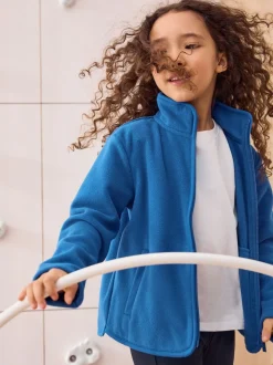 Blue Zip-Up Fleece Jacket With Pockets (3-16yrs)