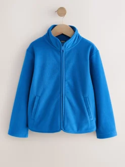 Blue Zip-Up Fleece Jacket With Pockets (3-16yrs)