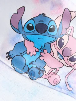Blush Pink Blue Lilo & Stitch Tie Dye Effect Bucket Hat (1-16yrs)
