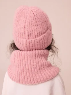 Blush Pink Fluffy Beanie (1-16yrs)