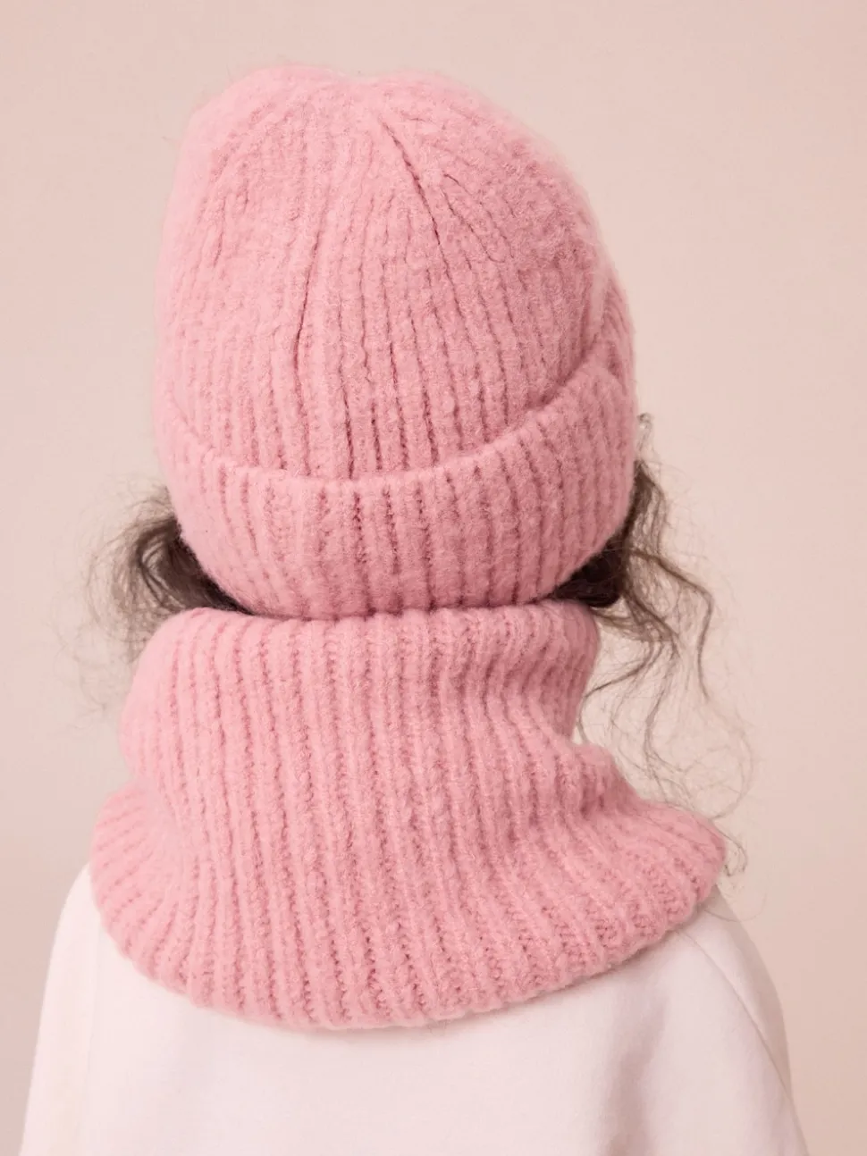 Blush Pink Fluffy Beanie (1-16yrs)