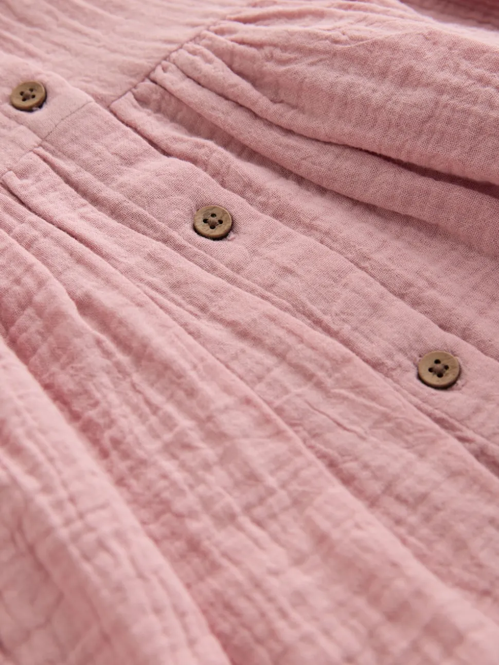 Blush Pink Textured Short Sleeve Dress (3mths-8yrs)