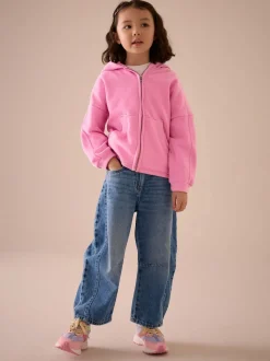 Blush Pink Zip Through Hoodie (3-16yrs)