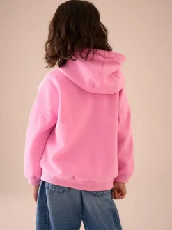 Blush Pink Zip Through Hoodie (3-16yrs)