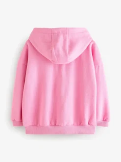 Blush Pink Zip Through Hoodie (3-16yrs)