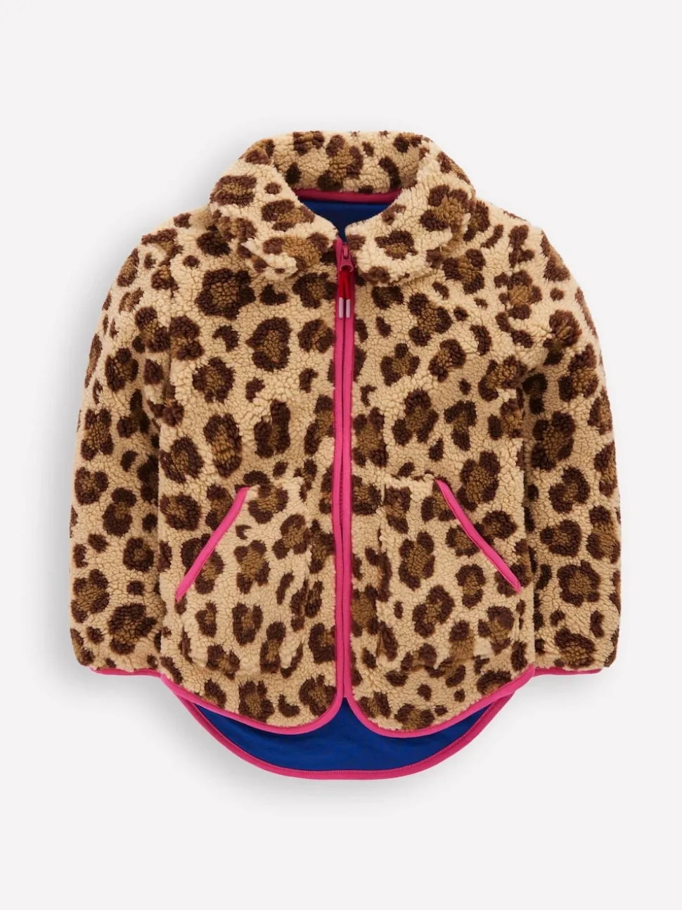 Boden Animal Collared Borg Zip Through Jacket