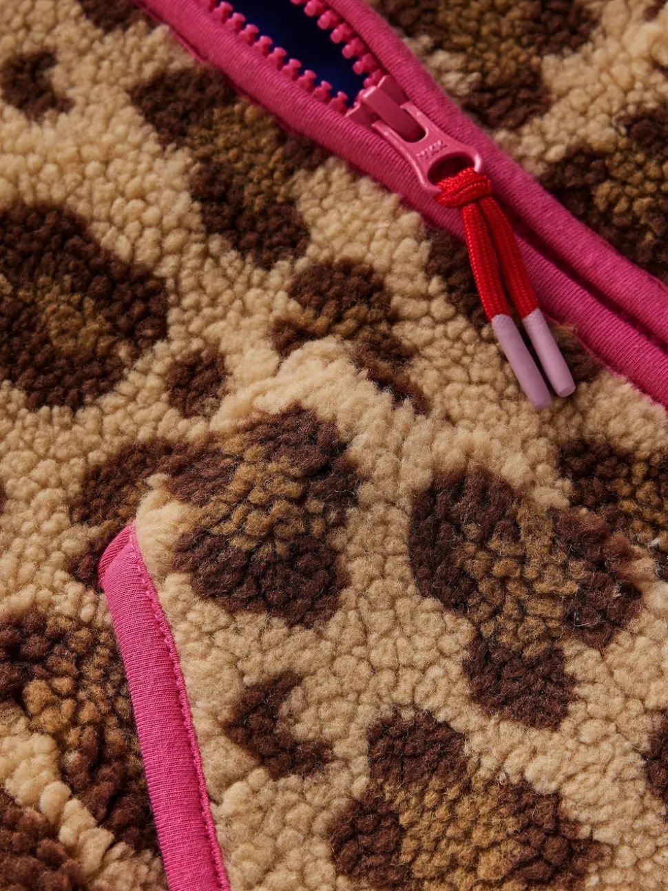 Boden Animal Collared Borg Zip Through Jacket