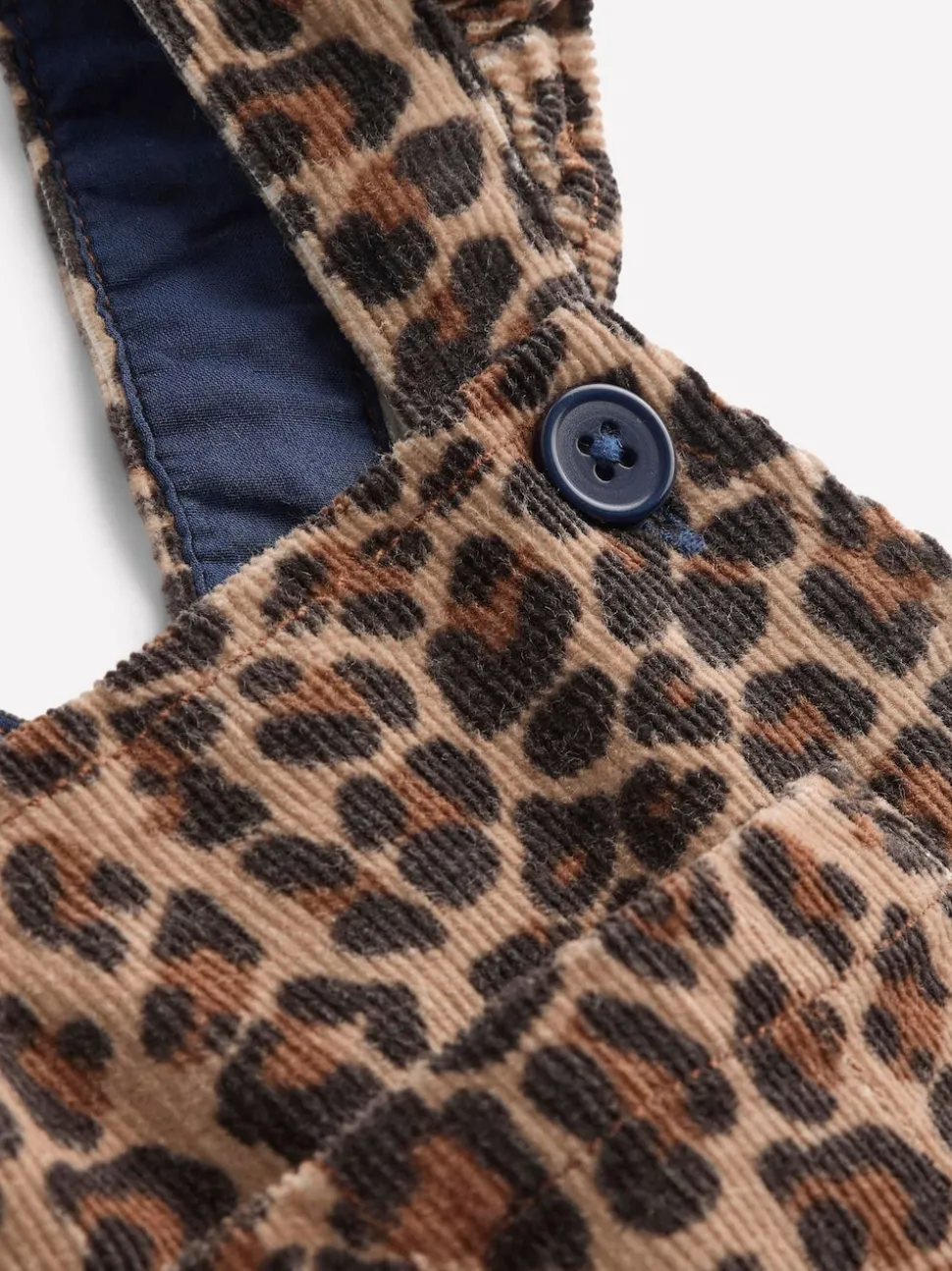 Boden Animal Leopard Frill Dungarees