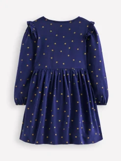 Boden Blue Appliqué Jersey Dress