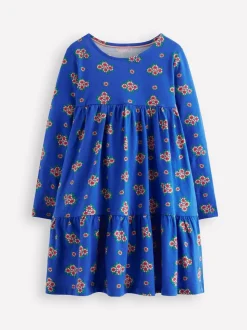 Boden Blue Ariel Long Sleeve Twirly Dress