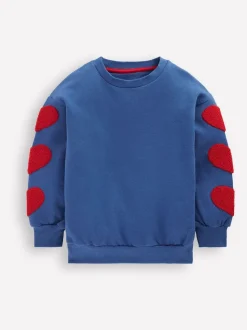 Boden Blue Bobbie Appliqué Sweatshirt