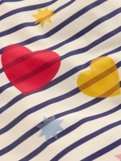 Boden Blue Cross-Back Printed Swimsuit