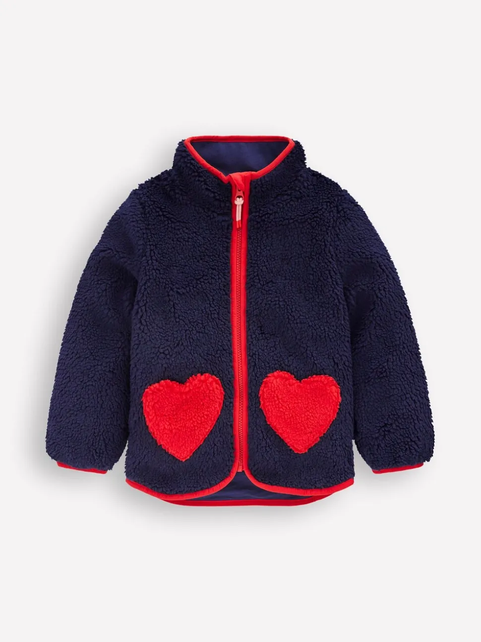 Boden Blue Eden Borg Zip-through Jacket
