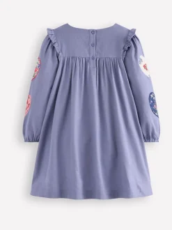 Boden Blue Heart Applique Logo Dress