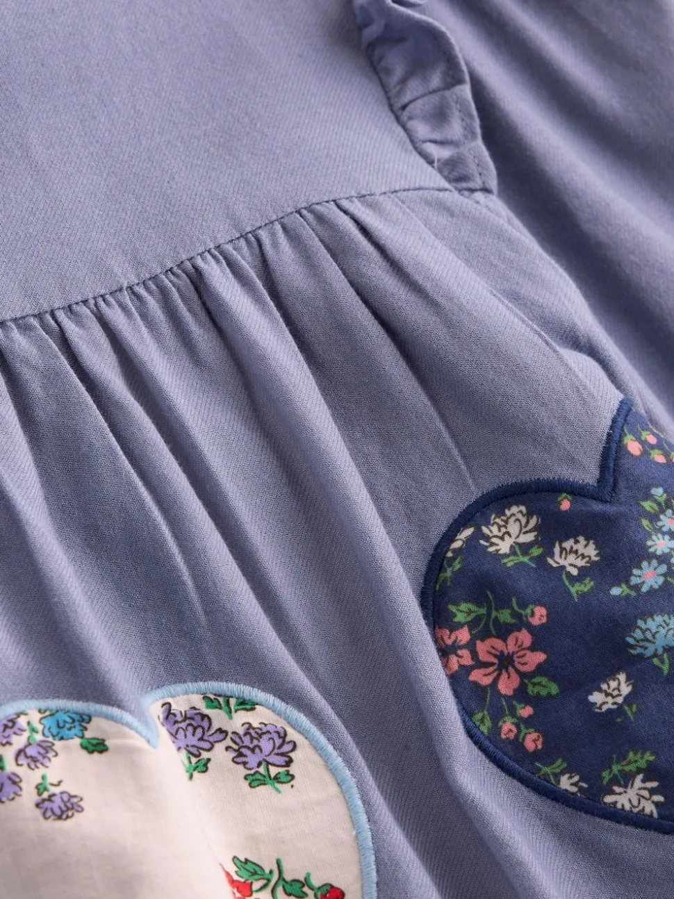 Boden Blue Heart Applique Logo Dress