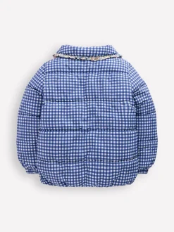 Boden Blue Padded Gingham Jacket