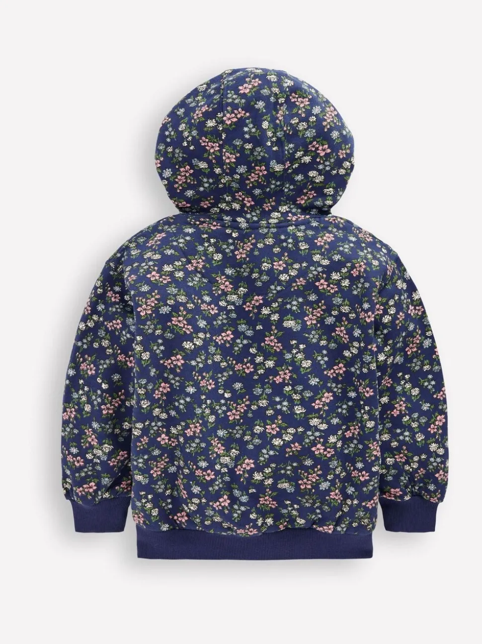 Boden Blue Pretty Print Hoodie