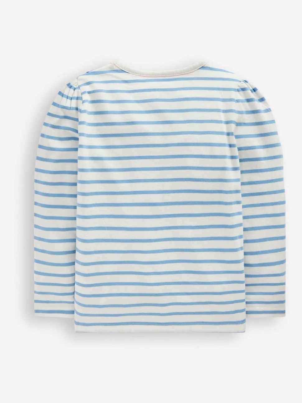 Boden Blue Puff Sleeve Applique T-Shirt