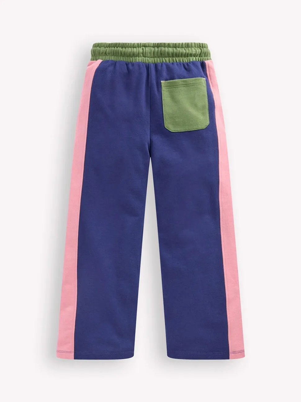 Boden Blue Wide Leg Colourblock Joggers