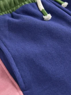 Boden Blue Wide Leg Colourblock Joggers