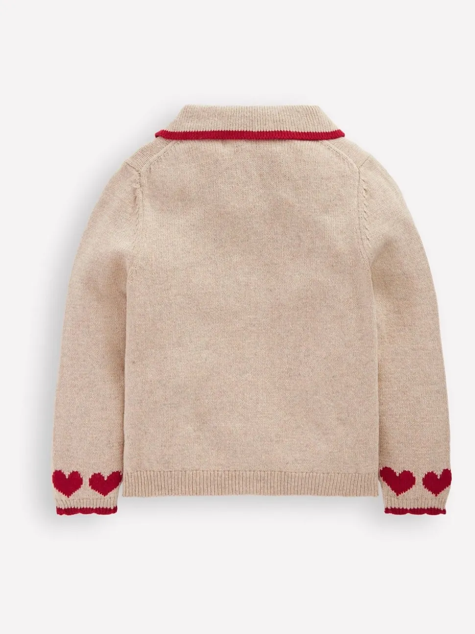 Boden Brown Collared Logo Cardigan