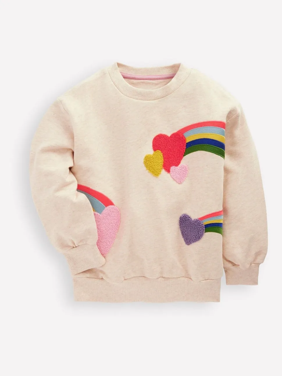 Boden Cream Bobbie Appliqué Sweatshirt