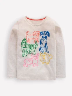 Boden Cream Long Sleeve Riso T-Shirt