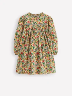 Boden Cream Ruffle Neck Woven Dress