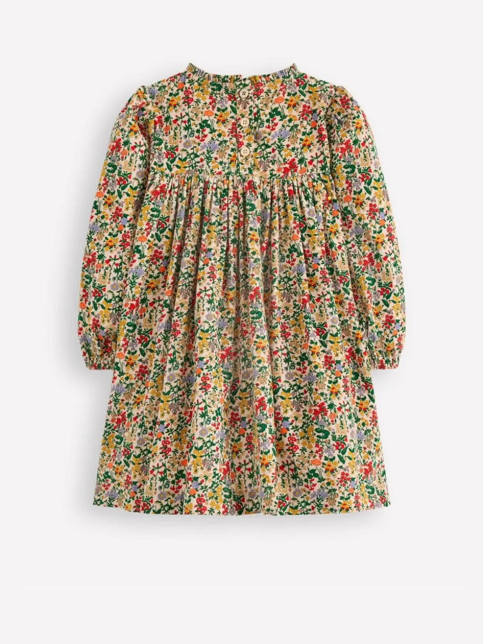 Boden Cream Ruffle Neck Woven Dress