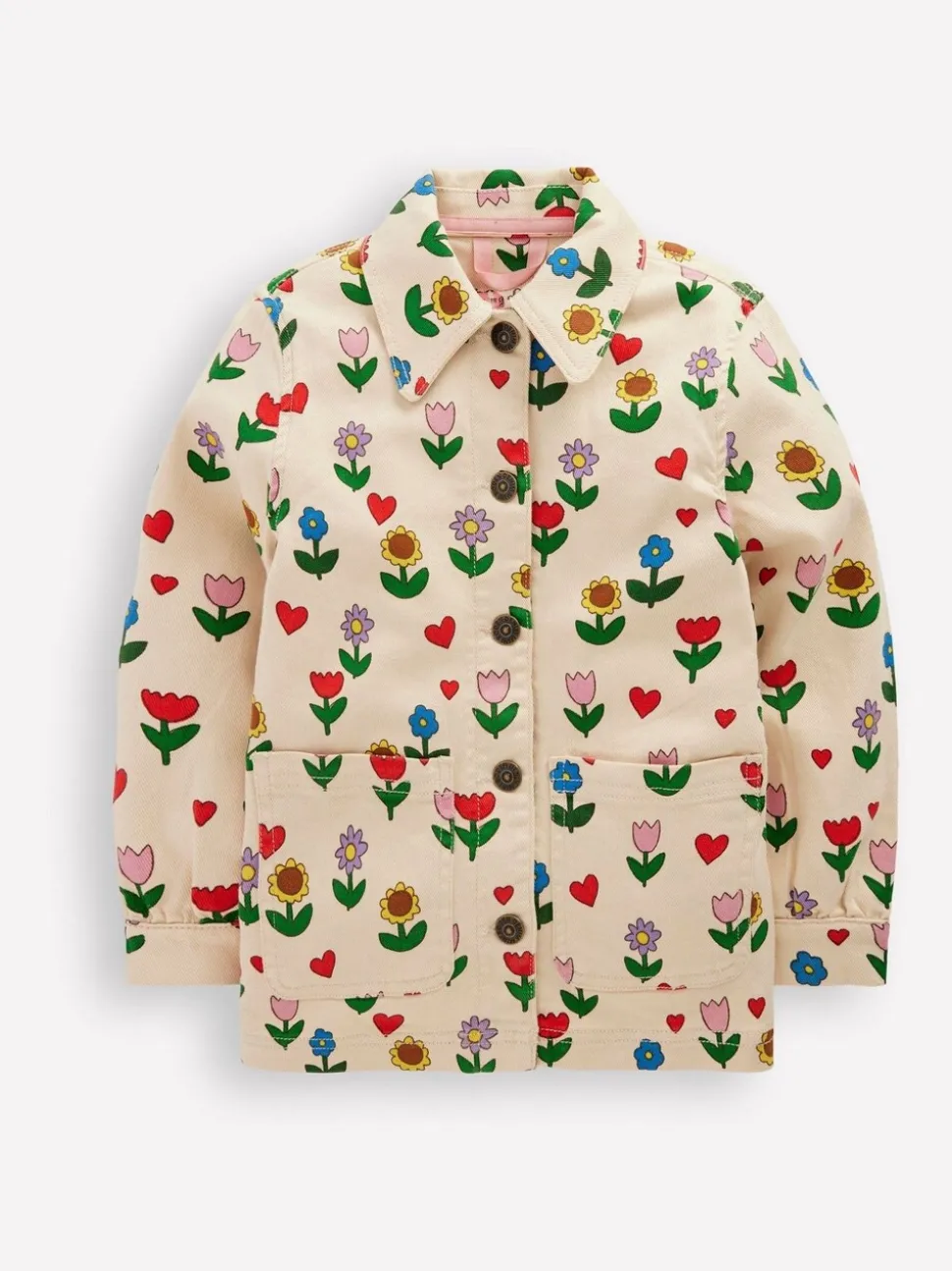 Boden Cream Sunflower Denim Jacket