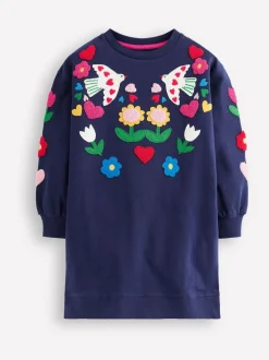 Boden Light Blue Relaxed Sweatshirt Dress