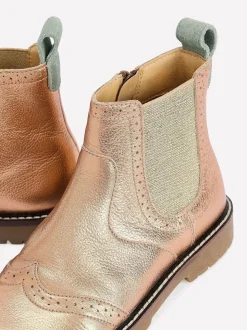 Boden Metallic Leather Chelsea Boots
