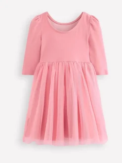 Boden Pink Appliqué Tulle Dress