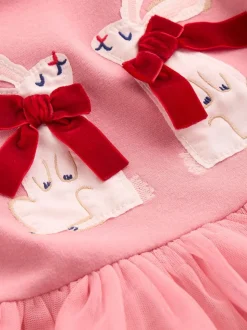Boden Pink Appliqué Tulle Dress