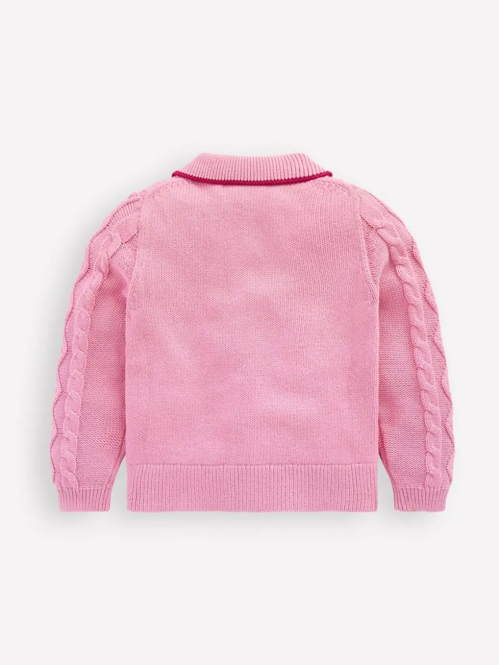 Boden Pink Cable Knitted Jacket