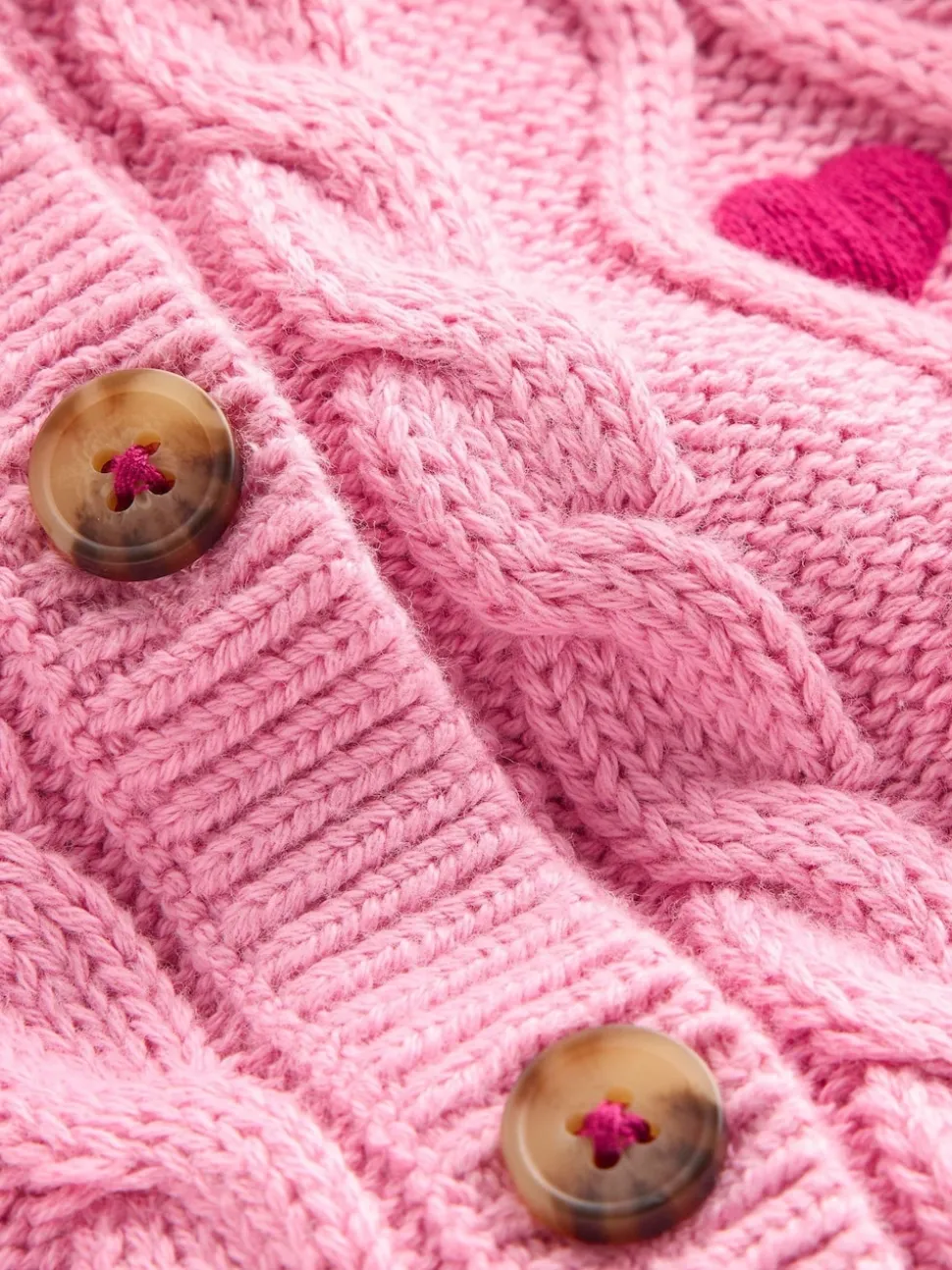 Boden Pink Cable Knitted Jacket