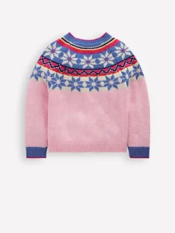 Boden Pink Eleanor Fair Isle Jumper