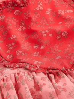Boden Pink Heart Tiered Tulle Dress