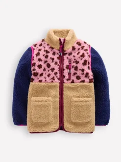 Boden Pink 2-in-1 Borg Jacket