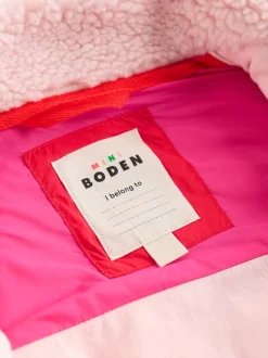Boden Pink 2-in-1 Borg Mix Jacket