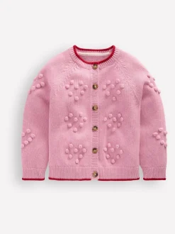 Boden Pink Pretty Bobble Cardigan