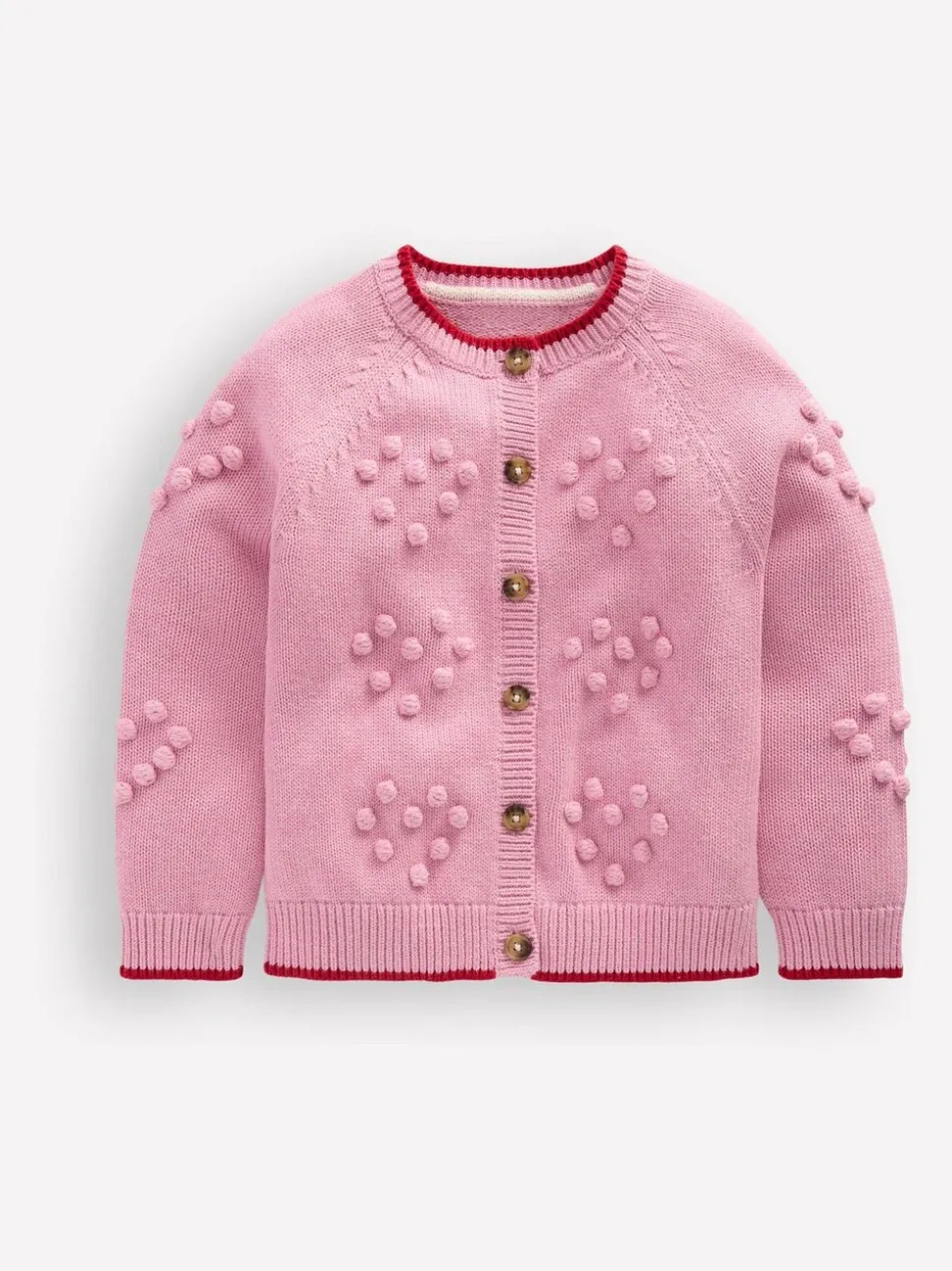 Boden Pink Pretty Bobble Cardigan
