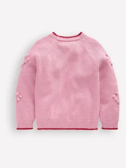 Boden Pink Pretty Bobble Cardigan