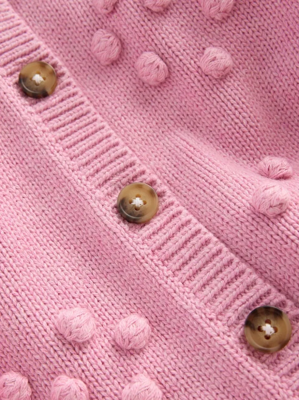 Boden Pink Pretty Bobble Cardigan