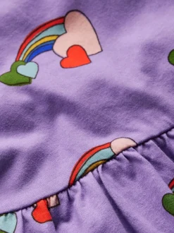 Boden Purple Blouson Sleeve Jersey Dress
