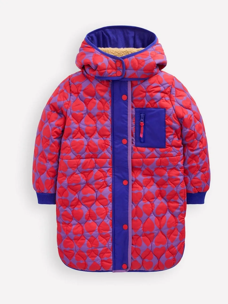 Boden Purple Cosy Longline Coat