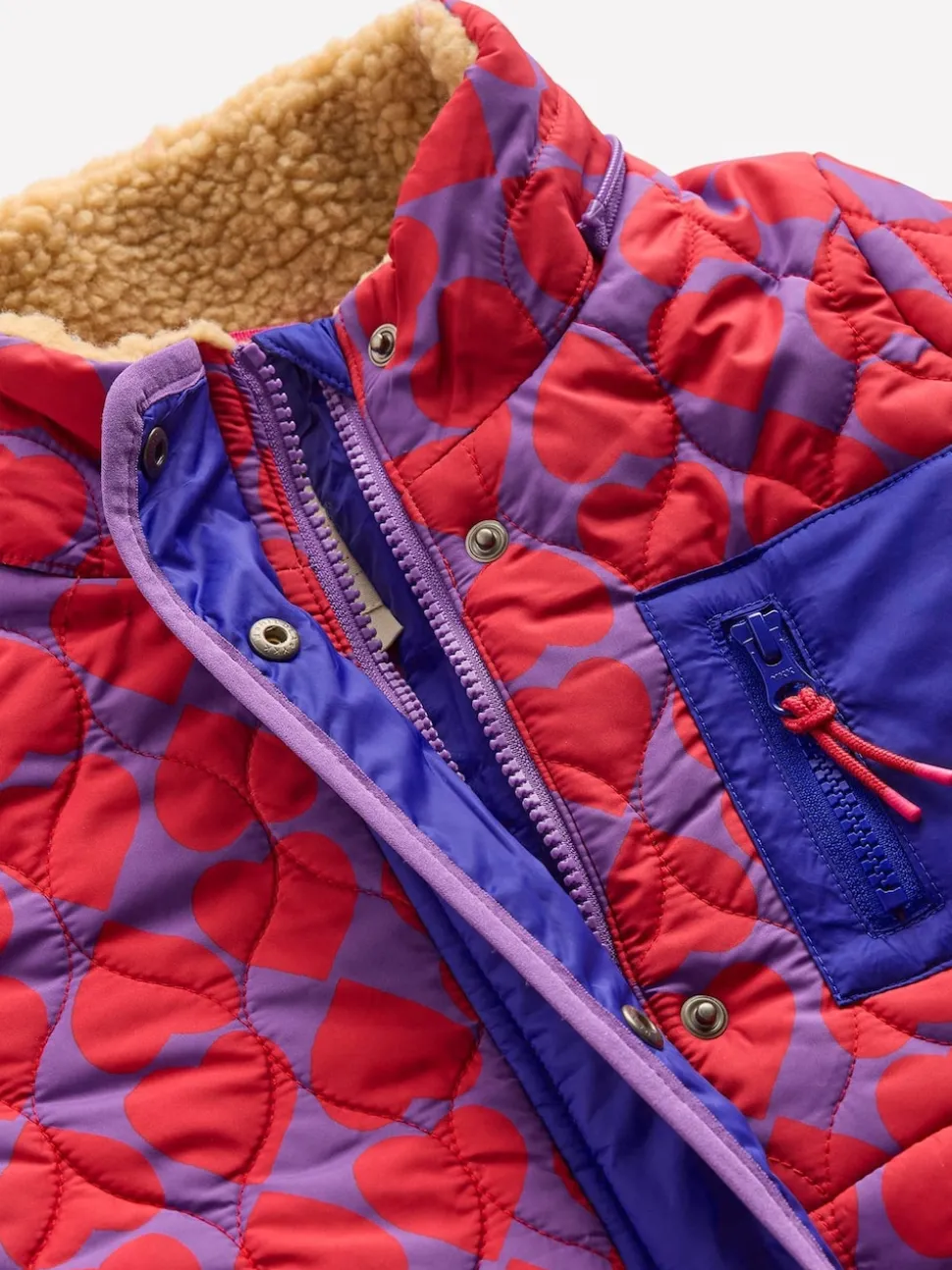 Boden Purple Cosy Longline Coat