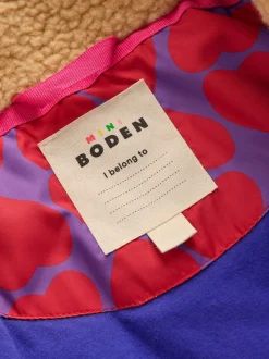 Boden Purple Cosy Longline Coat