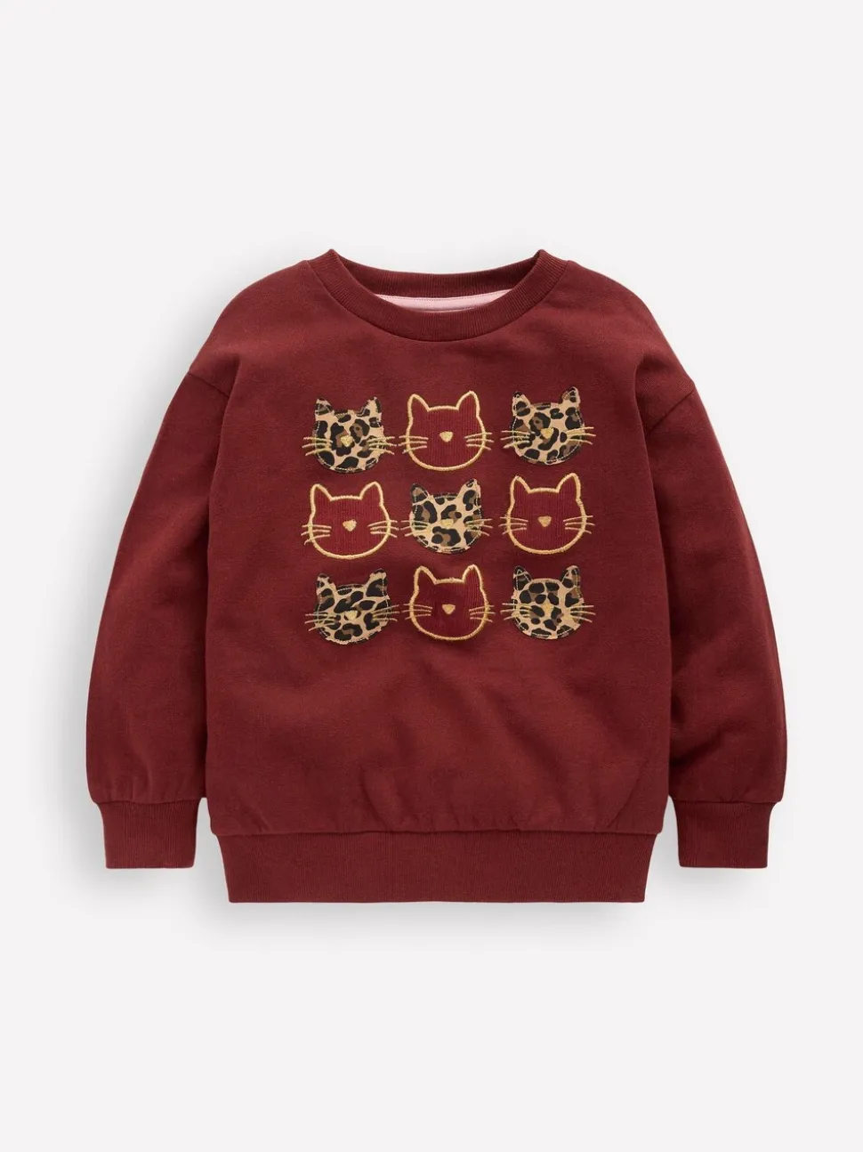 Boden Red Bobbie Appliqué Sweatshirt