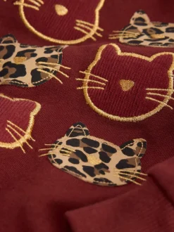 Boden Red Bobbie Appliqué Sweatshirt